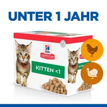 Hill's Science Plan Kitten Multipack Mit Huhn & Truthahn 12x85 G 2 Hill's Science Plan Kitten Multipack Mit Huhn & Truthahn 12x85 G – Bild 2