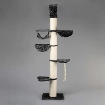 RHR Quality Kratzbaum Maine Coon Tower Crown Anthrazit/ Grau 2 RHR Quality Kratzbaum Maine Coon Tower Crown Anthrazit/ Grau – Bild 2