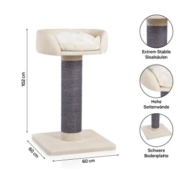 Canadian Cat Company Kratzbaum Savanah 120 Beige 5 Canadian Cat Company Kratzbaum Savanah 120 Beige – Bild 5