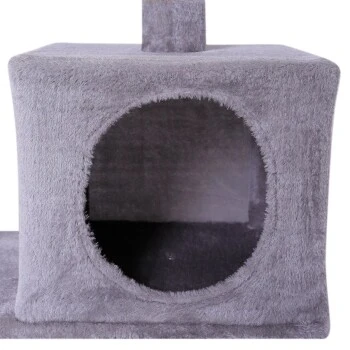 Lionto Kratzbaum Höhe 85 Cm Hellgrau 2 Lionto Kratzbaum Höhe 85 Cm Hellgrau – Bild 2