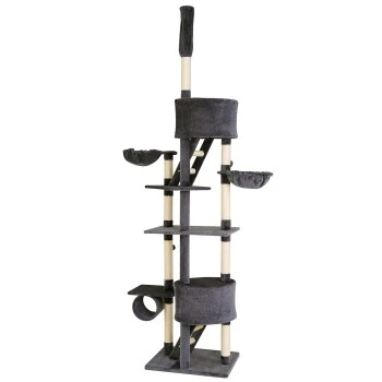 Lionto Kratzbaum XXL, Höhenverstellbar (230 - 250 Cm) Dunkelgrau 6 Lionto Kratzbaum XXL, Höhenverstellbar (230 - 250 Cm) Dunkelgrau – Bild 6