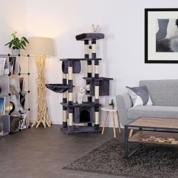 Lionto Kratzbaum, Höhe 155 Cm Dunkelgrau 7 Lionto Kratzbaum, Höhe 155 Cm Dunkelgrau – Bild 7