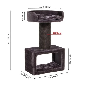 Canadian Cat Company Kratzbaum Carleton Anthrazit 8 Canadian Cat Company Kratzbaum Carleton Anthrazit – Bild 8