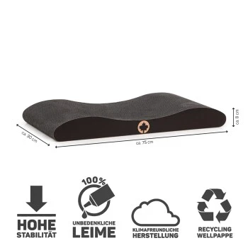 Canadian Cat Company Kratzbrett Comet XL Schwarz 7 Canadian Cat Company Kratzbrett Comet XL Schwarz – Bild 7